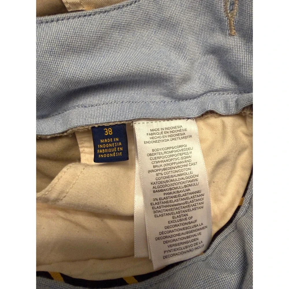 Polo Ralph Lauren Mens Stretch Classic Fit Chino Shorts Khaki Tan Size 38